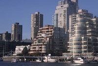 Framed Vancouver Skyline From Granville Island, British Columbia, Canada