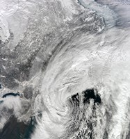 Framed Satellite View of a Large Nor'easter