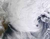 Framed Winter Storm Over Eastern New England