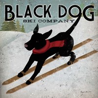 Framed Black Dog Ski Co.