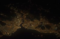 Framed Nighttime view of Istanbul, Turkey