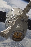 Framed SpaceX Dragon Commercial Cargo Craft during Grappling Operations with Canadarm2