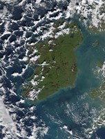 Framed Phytoplankton Bloom off the Coast of Ireland