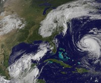 Framed Satellite view of Several Weather Systems in the Eastern United States