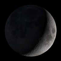 Framed Waxing Crescent Moon