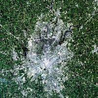 Framed Satellite view of Indianapolis, Indiana