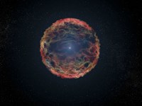 Framed Artist's Impression of Supernova 1993J