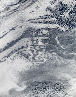 Framed Satellite View of Pacific Ocean
