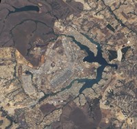Framed Natural-Color Image of Brasilia, Brazil