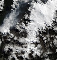 Framed Chaiten Volcano in Chile