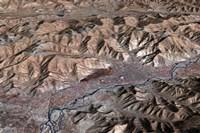 Framed Three-Dimensional view of the Landscape of Lhasa, Tibet