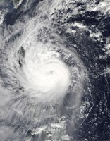 Framed Typhoon Mirinae Heading West toward the Philippines