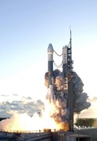Framed Delta II Rocket Lifts off from its Launch Pad