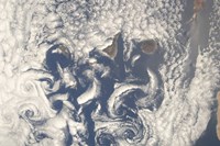Framed Cloud Vortices in the area of the Canary Islands in the North Atlantic Ocean