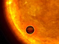 Framed Jupiter-Sized Planet Passing in Front of its Parent Star