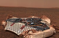 Framed Rover's Landing Site, the Columbia Memorial Station, at Gusev Crater, Mars