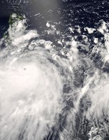 Framed Typhoon Fengshen over the Philippines