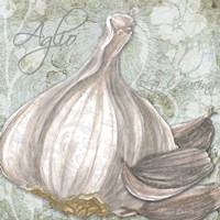 Framed 'Buon Appetito Garlic' border=