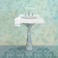 Framed Damask Bath Sink