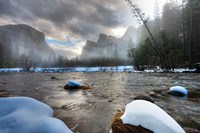 Framed Merced River, El Capitan in background, Yosemite, California