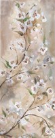 Framed Cherry Blossoms Taupe Panel I