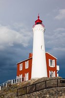 Framed Fisgard Lighthouse, Victoria, Vancouver Island, British Columbia, Canada