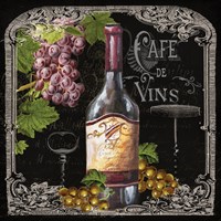 Framed Cafe de Vins Wine I