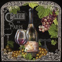 Framed Cafe de Vins Wine II