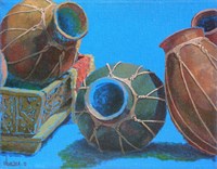 Framed Blue Pots 1