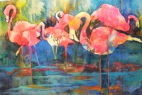 Framed Flirty Flamingos