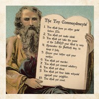Framed Tablets of the Ten Commandments