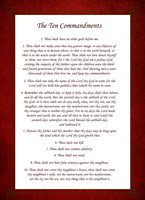 Framed Ten Commandments - Red