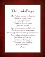 Framed Lord's Prayer - Red