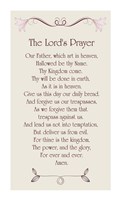 Framed Lord's Prayer - Floral