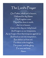 Framed Lord's Prayer - Blue Sky