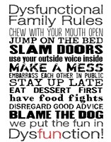 Framed Dysfunctional Family Rules 3