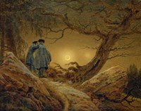 Framed Two Men Observing the Moon, 1819-1820
