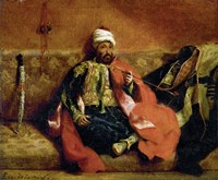 Framed Turk, Smoking on a Divan