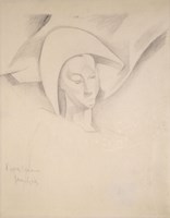 Framed After Cezanne, Head of a Harlequin, 1916