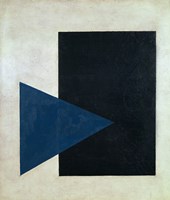 Framed Black Square, Blue Triangle, 1915