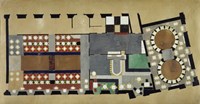 Framed Plan For A Bus Station: Design For The First Floor, 1927