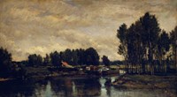 Framed Boats On The Oise, 1865