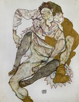 Framed Seated Couple (Egon Und Edith Schiele), 1915