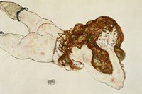 Framed Female Nude On Her Stomach, 1917