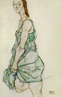 Framed Standing Woman In Green Shirt, 1914