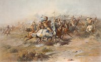 Framed Battle of Little Bighorn