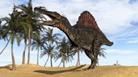 Framed Spinosaurus Hunting