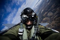 Framed Pilot in F-15E Strike Eagle