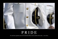Framed Pride: Inspirational Quote and Motivational Poster