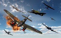 Framed British Hawker Hurricane
